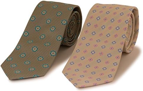 2 Men's Micro Silk Neck Ties - Business &amp; Trendy Fashionable -606- by: HBNY