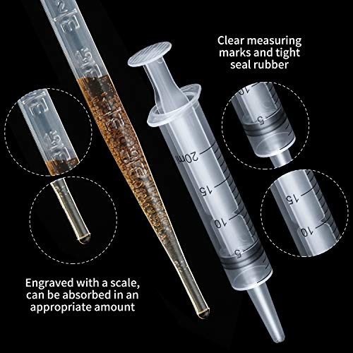 200 Pieces 3ml Plastic Transfer Pipettes 4 Pack 20ml Large Plastic