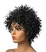 Wiginway Black Short Afro Curly Hair Wigs for Black Women Natural Looking Fashion African American Wigs Synthetic 8 Inch
