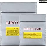 Taousa Silver Lipo Battery Guard Sleeve/Bag Fireproof Explosion-proof bag RC Lipo Battery Safe Bag Lipo Guard Charge Protection bag large &small