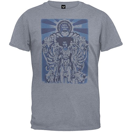 Jimi Hendrix - Mens Bold As Love Soft T-shirt Large Bluish Grey