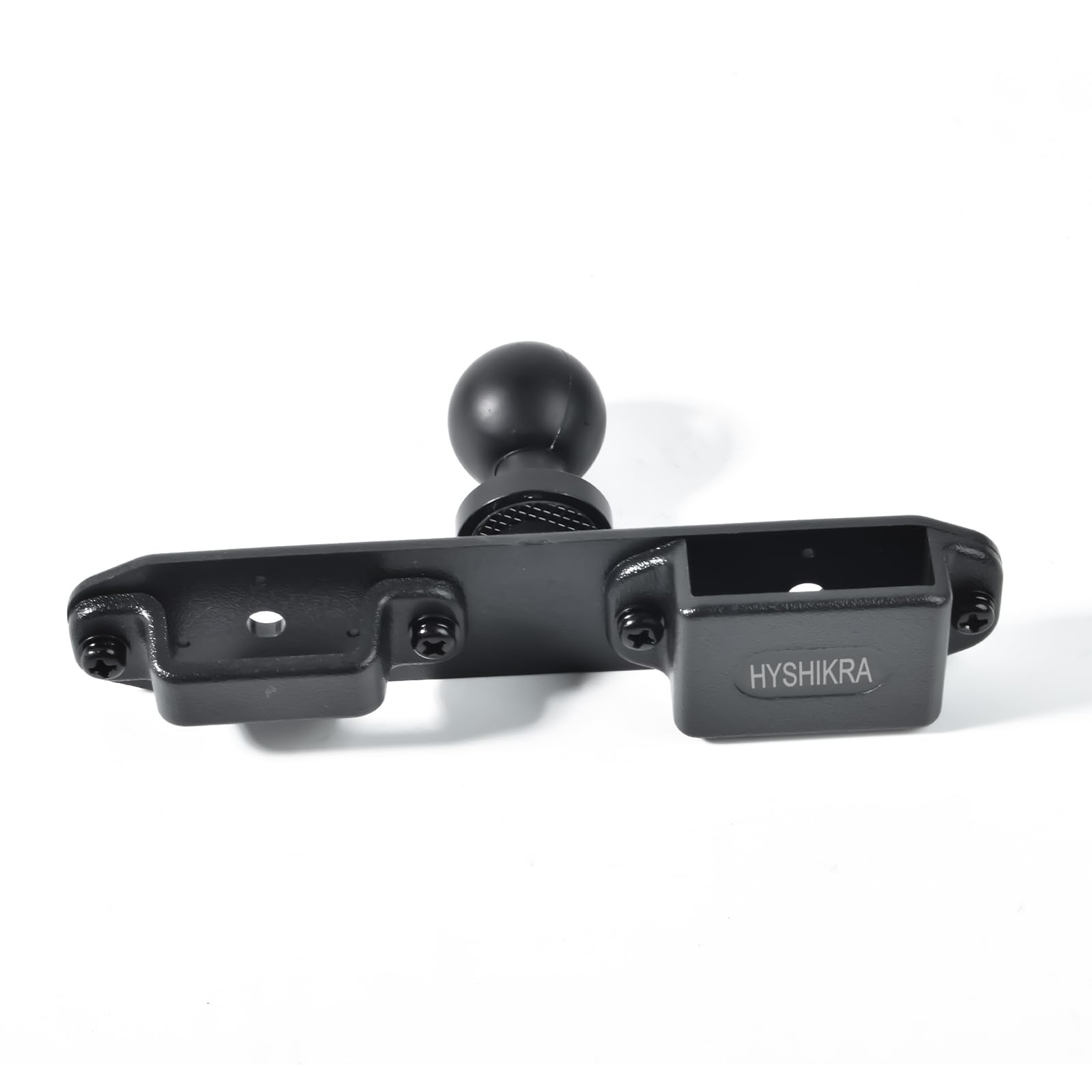 Photo 1 of HYSHIKRA Universal Radio Bracket, Walkie-talkies Back Clip Mount, Radio Microphone Holder with 25mm 1" Ball Adapter Compatible with RAM Mounts B Size Double Socket Arm