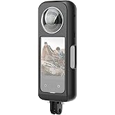 PULUZ Metal Protective Case + Lens Guards for Insta360 X3,Anti-Scratch Housing Frame Body Cover and Waterproof High Light Transmittance Lens Protector(Black)