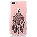 JAHOLAN iPhone 7 Plus Case, iPhone 8 Plus Case Amusing Whimsical Design Clear TPU Soft Case Rubber Silicone Skin Cover for iPhone 7 Plus iPhone 8 Plus - Black Dream Catcher