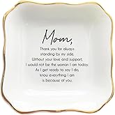 BAT TRANG Ceramic Ring Dish, Mother Of The Bride Jewelry Dish, Everything I Am Is Because Of You, Mother Of The Bride Gifts From Bride, Mother Daughter Gift, Bridal Shower Gifts