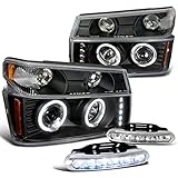 Chevy Colorado Gmc Canyon, Blk Halo Projector Headlights, Bumper Lights, Led Drl