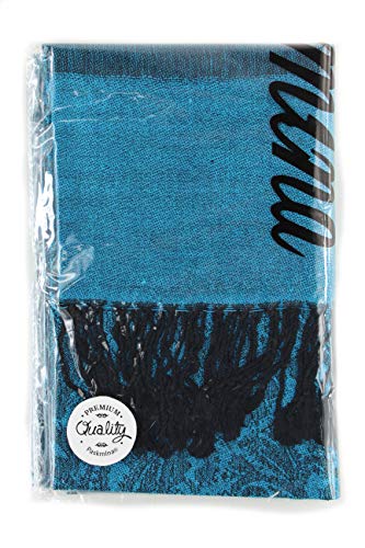 Paskmlna Paisley Jacquard Pashmina Shawl Wrap Scarf Stole (Blue0185)