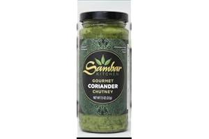 SAMBAR KITCHEN ESSENTIALS SAMBAR KITCHEN | Coriander Chutney - Authentic Southern Indian Gourmet Chutney (7.5oz, 1)