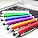 Stylus Pens, F-color Black Ink 2 in 1 Ultralight Ballpoint Stylus Pen for Touch Screens, Android, Samsung, 12 Pack