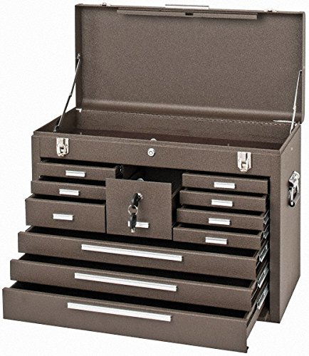 Kennedy Manufacturing 3611B 11-Drawer Machinist's Chest with Friction Slides, Brown Wrinkle - Thumbnail 3