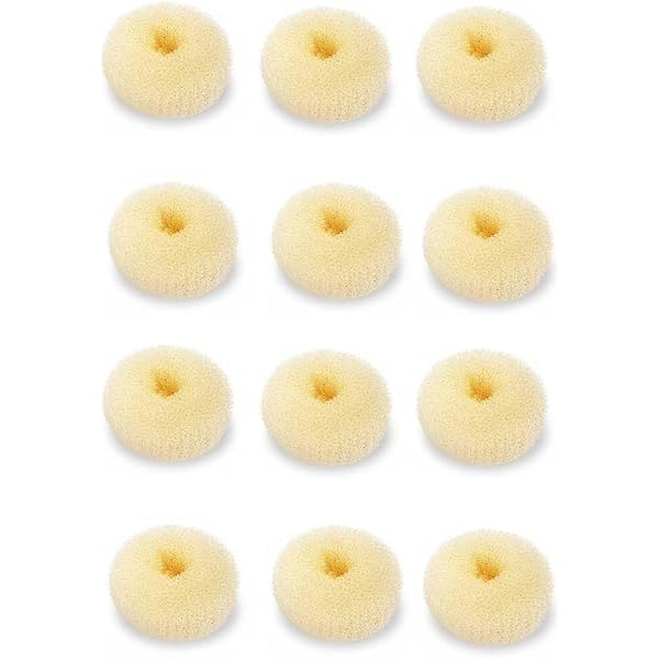 Haar-Donut Maker – 2 Stück, 7,6 Cm Durchmesser, Für Voluminöse Dutt-Frisuren (mittel, Beige)