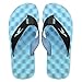 PR SOLES Running Recovery Flip Flops | Sandals for Men and Women | Black/Aqua US Womens 6.5-7.5 X-Small