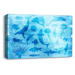 Canvas Wall Art Abstract Ink Storry...
