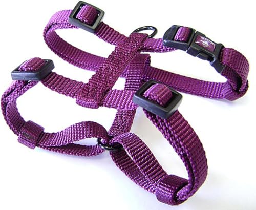 Hamilton Adjustable Nylon Dog Harness, Large 1" x 30-40", Wine