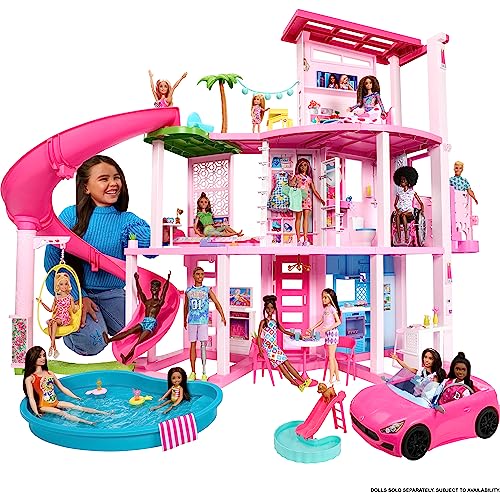 Barbie Dreamhouse 2023, Pool Party Doll House with 75+ Pieces and 3