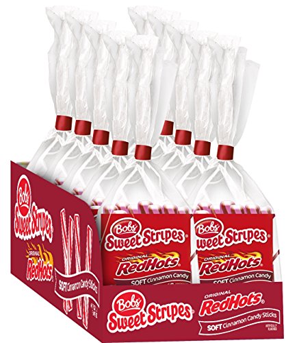 Bobs Red Hots Soft Cinnamon Candy Sticks, 5 Ounce (Pack of 20)