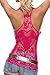 O&W Womens Sexy Crochet Low Cut Cool Lace Sheer Back Club Top Tank Top Vest