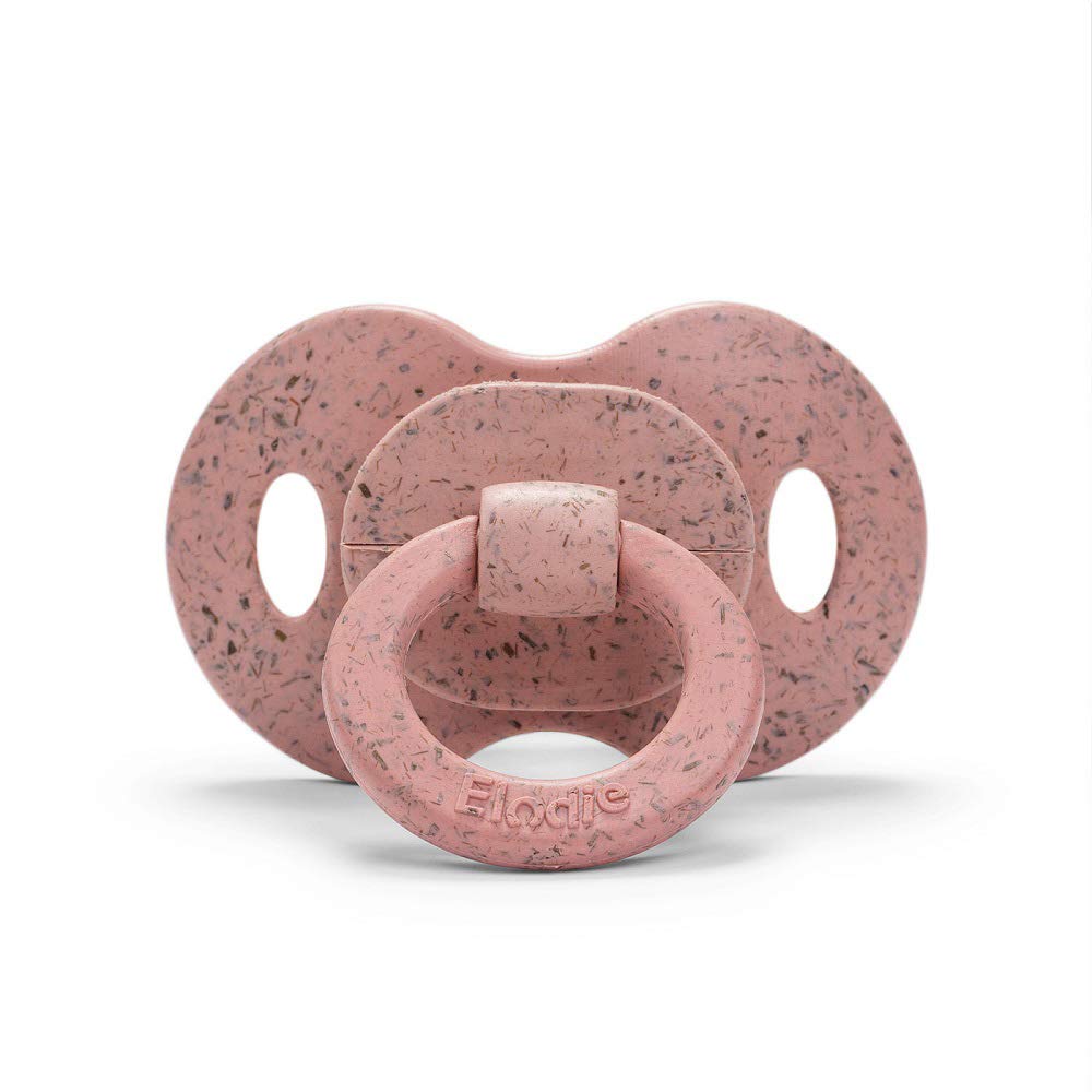 Elodie Details Baby Bamboo Soother - Dummy from 3 Months Old - Orthodontic Suction Part in Silicone - Faded Rose, Pink