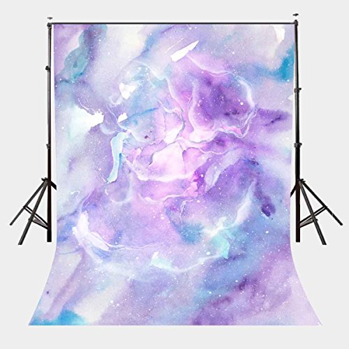 LYLYCTY 5X7ft Pink Purple Watercolor Painting Marble Texture Pattern Studio Backdrop LYHUI049