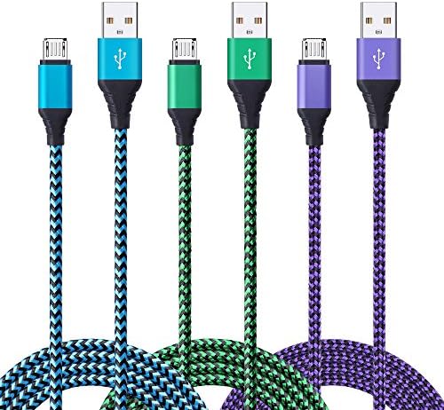 Android Charger Cable, OrSunday 3 Packs 6ft Braided Micro USB Cord Fast Charging Data Sync Phone Charger for Samsung Galaxy J3 J7 S7 S6 S7 edge, Tablet, Nexus, Sony, Motorola, Blu, ZTE, TCL,Blackberry