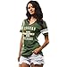 Aaron Rodgers Green Bay Packers Women's Green Key Performance Notch Neck T-Shirt