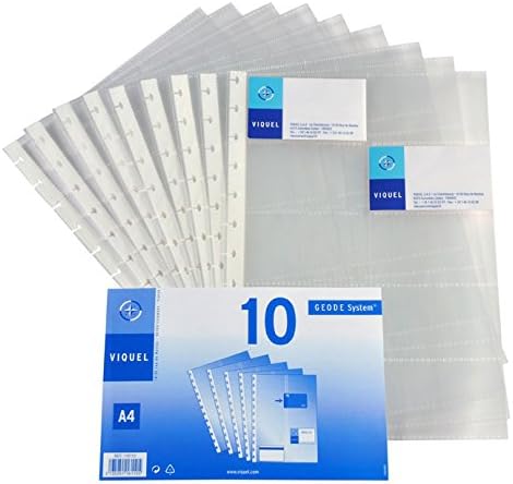 Viquel Geode Refill of 10x Pockets for Business Cards A4
