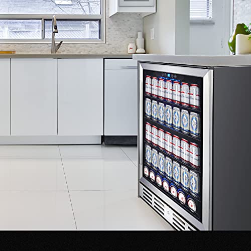 Kalamera 24 inch Beverage Refrigerator 154 Cans Capacity Beverage