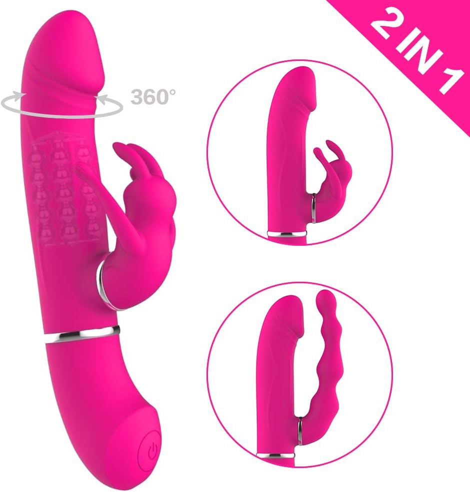 10 Modes Large Size Rabbit Vibrantor 360° Rotating Dilo G xxspǒt Stimulátor for Women Body Massage Underwear T-Shirt