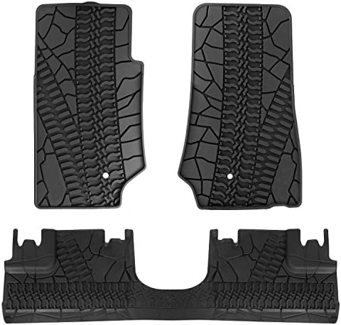 Onbay1 Jeep Wrangler Floor Mats 4 Door Unlimited Slush Mats 2007-2013(US Stock)
