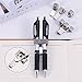 TecUnite 14 Pieces Stainless Steel Pen Holder Clip Adhesive Clips with Adjustable Spring Loop for Most Pens