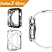 Apple Watch Case, UBOLE Scratch-resistant Flexible Lightweight Plated TPU Full Body Protective Case for iWatch Series 3, Series 2, series 1 (CLEAR+BLACK 42mm)