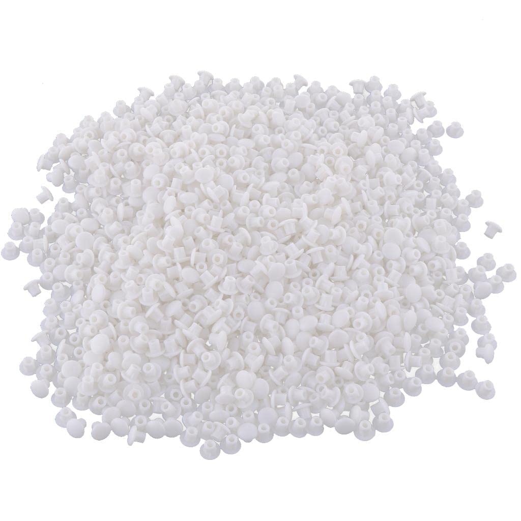 Hole Plugs M5,500 PCS Drill Hole Cover Caps 5MM Plastic Push-in Type Hole Screw Plug Drilling Cover Plugs Blanking End Caps for Furniture Kitchen Cabinet Wardrobe Cupboard