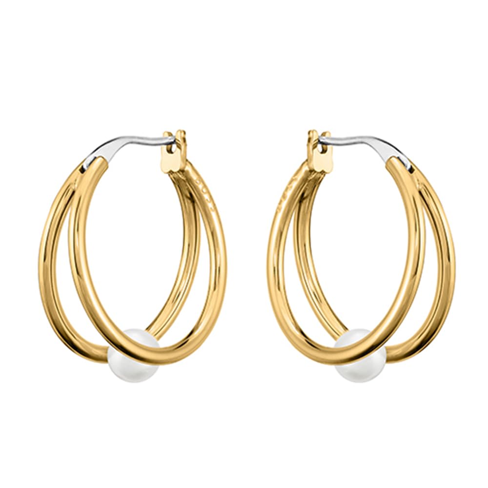 BOSS Jewelry Women's CORA Collection Hoop Earrings in Yellow Gold - 1580267