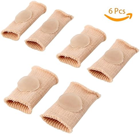 3 Pairs Toe Sleeves - Zakaco Stretchable Elastic Soft Toes Protector Gel Cushion to Prevent Callus &amp; Corn,3 Size(6 Pcs)