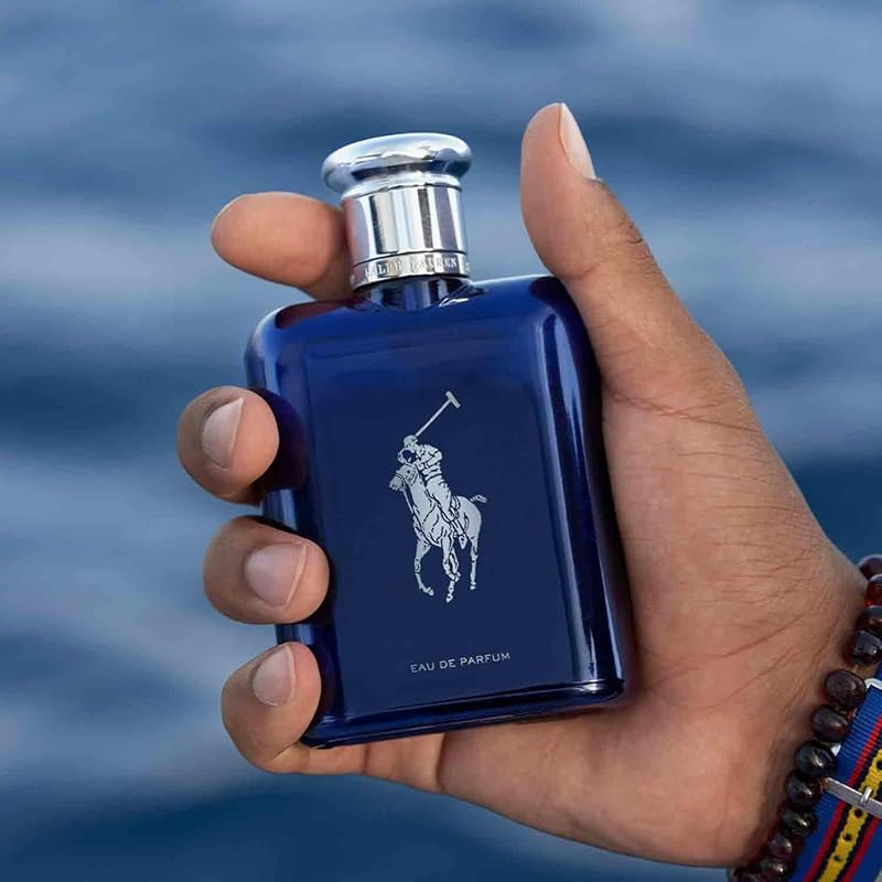 Polo Blue Eau de Parfum, Profumo Uomo Legnoso e Sofisticato, Fragranza Maschile Intensa ed Energizzante, Note di Bergamotto e Iris Blu, A Lunga Durata, Profumo di Lusso da Uomo, 75 ml