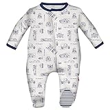 Magnificent Baby Baby Infant Magnetic Footie, Blueprint Blue, 3-6M