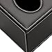 KINGFOM Square Pu Leather Tissue Box Cover, Modern Facial Tissue Holder, Roll Tissues Paper Case Dispenser for Bathroom Vanity Countertop, Night Stands, Office Desk & Car(Brown)