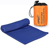 COPOZZ Waterproof Gym Swimming Drawstring Backpack, Lightweight Dry Wet Separated Swim Bag Gym, Beach & Outdoor Activities (Cooling Towel-Blue)