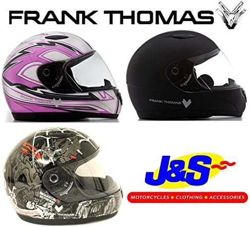 FRANK THOMAS FF03 FULL FACE CHILDRENS HELMET FULL-FACE KIDS MOTORBIKE MOTORCYCLE JUNIOR J&S (MEDIUM M 50 CMS, PINK)