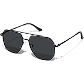MEETSUN Retro Oversized Aviator Sunglasses for Women Men Polarized Large Vintage Classic Square Metal Aviators Shades