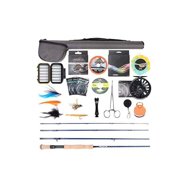 Wenhu Combos De Pêche -9ft 8-10wt Complet D’eau Salée Fly Rod Reel Line Crochets Accessoire Combo Full Sea Fly Fising Rod Kit