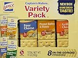 Lance, Captain's Wafer Crackers, Variety Pack, 11oz Tray (Pack of 3)