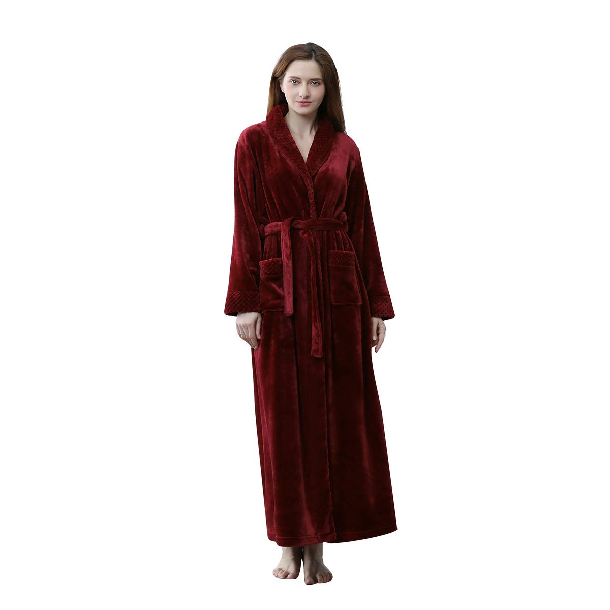Lingerie Sleep Lounge Domii Womens Long Thick Fleece Robe Soft