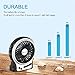 BENGOO Mini Desk Fan Portable Personal Cooling Fan USB Fan with Light Mode Powered by Rechargeable Battery for Office Baby Stroller Outdoor Use (Remove the Plastic film in the Battery Case before Use)