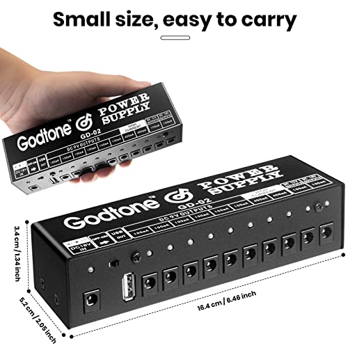 Guitar Pedal 10 DC Outputs for 9V 12V 18V Effect Pedal Power Supply