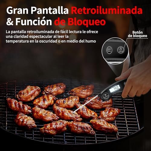 Termómetro Cocina mit pantalla retroiluminada (Negro) — foto 3 de 8