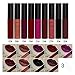 LLGUZ Assorted 9 color Lipstick Waterproof Matte Liquid Long Lasting Lip Gloss (C)