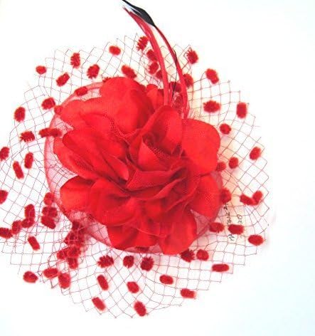 Prom Gothic Dinner Tea Party Feather Fascinator Mini Veil Cocktail Hat