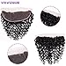 VRVOGUE Brazilian Deep Wave 13X4 ear to Ear Free Part Lace Frontal Closure 100% Unprocessed Brazilian Virgin Human Hair Natural Color (16 free lace frontal)