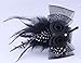 Anita Women's Fascinators Bow Feather Beaded Headband,Black